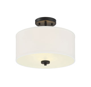 Msemi Two Light Semi-Flush Mount in Matte Black