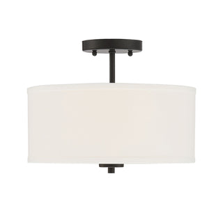 Msemi Two Light Semi-Flush Mount in Matte Black