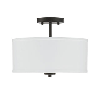 Msemi Two Light Semi-Flush Mount in Matte Black