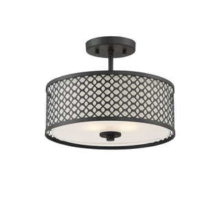 Msemi Two Light Semi-Flush Mount in Matte Black