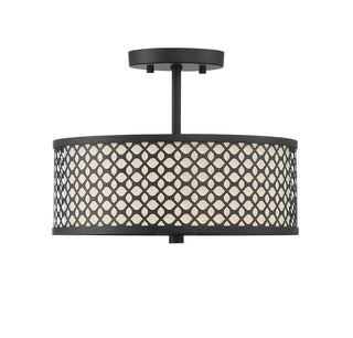 Msemi Two Light Semi-Flush Mount in Matte Black