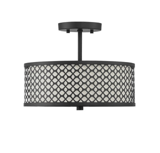 Msemi Two Light Semi-Flush Mount in Matte Black