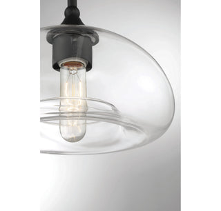 Msemi One Light Semi-Flush Mount in Matte Black