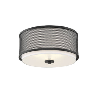Mflus Three Light Flush Mount in Matte Black
