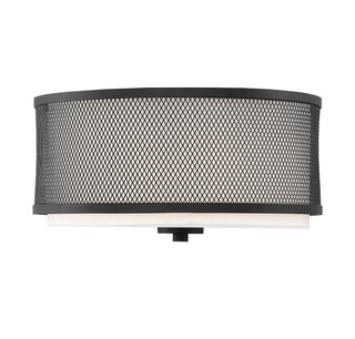 Mflus Three Light Flush Mount in Matte Black