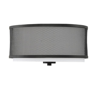 Mflus Three Light Flush Mount in Matte Black