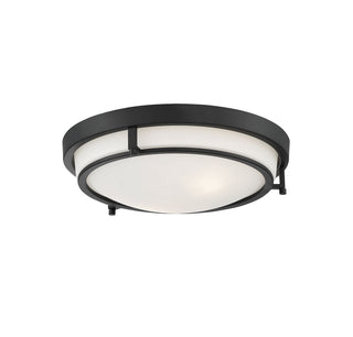 Mflus Two Light Semi-Flush Mount in Matte Black
