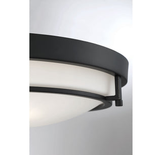Mflus Two Light Semi-Flush Mount in Matte Black