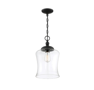 Mpend One Light Pendant in Matte Black