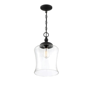 Mpend One Light Pendant in Matte Black