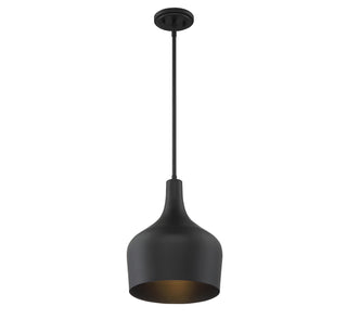Mpend One Light Pendant in Matte Black