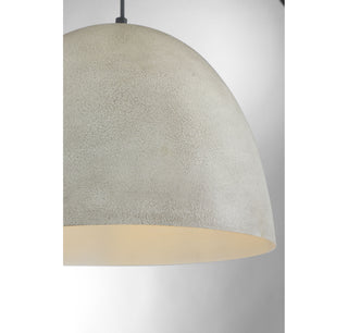 Mpend One Light Pendant in Concrete with Matte Black