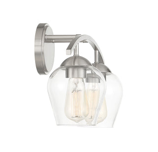Mbath Two Light Bathroom Vanity in Brushed Nickel