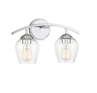 Mbath Two Light Bathroom Vanity in Chrome