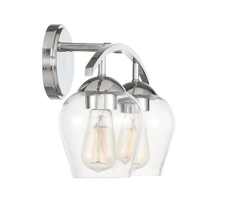 Mbath Two Light Bathroom Vanity in Chrome