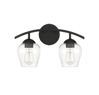 Mbath Two Light Bathroom Vanity in Matte Black