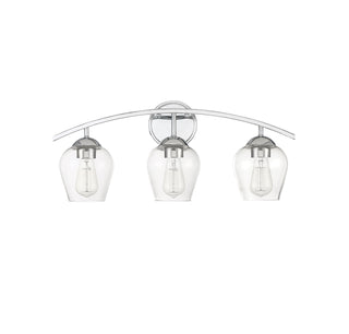 Mbath Three Light Bathroom Vanity in Chrome
