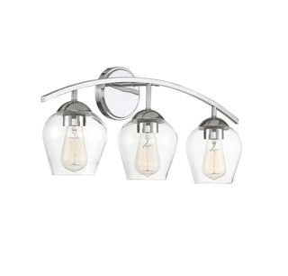 Mbath Three Light Bathroom Vanity in Chrome