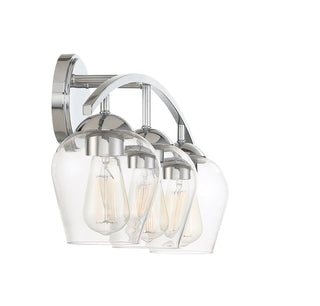 Mbath Three Light Bathroom Vanity in Chrome
