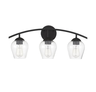 Mbath Three Light Bathroom Vanity in Matte Black