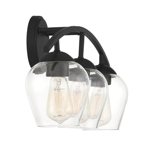 Mbath Three Light Bathroom Vanity in Matte Black