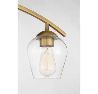 Mbath Three Light Bathroom Vanity in Natural Brass