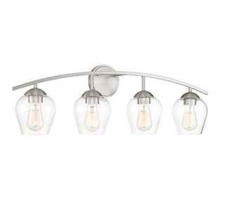 Mbath Four Light Bathroom Vanity in Brushed Nickel