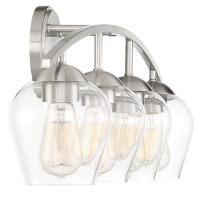 Mbath Four Light Bathroom Vanity in Brushed Nickel