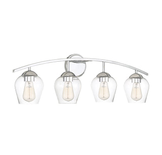 Mbath Four Light Bathroom Vanity in Chrome