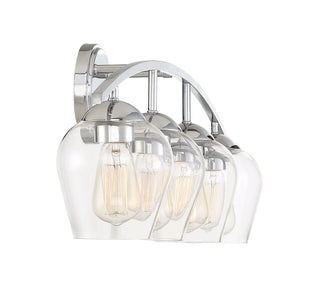 Mbath Four Light Bathroom Vanity in Chrome