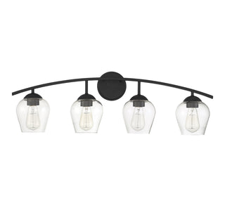 Mbath Four Light Bathroom Vanity in Matte Black