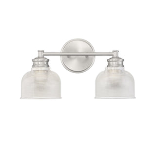 Mbath Two Light Bathroom Vanity in Brushed Nickel