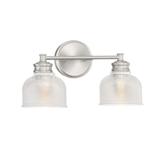 Mbath Two Light Bathroom Vanity in Brushed Nickel