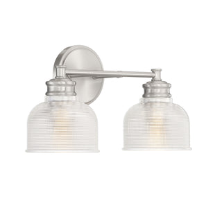 Mbath Two Light Bathroom Vanity in Brushed Nickel