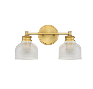 Mbath Two Light Bathroom Vanity in Natural Brass