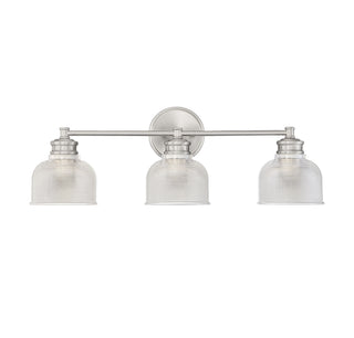 Mbath Three Light Bathroom Vanity in Brushed Nickel
