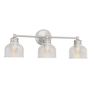 Mbath Three Light Bathroom Vanity in Brushed Nickel