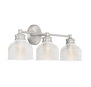 Mbath Three Light Bathroom Vanity in Brushed Nickel
