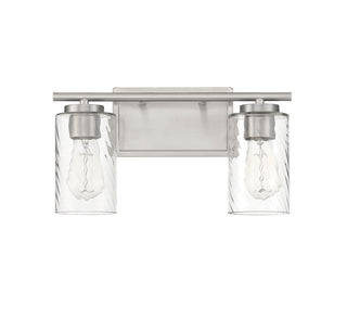 Mbath Two Light Bathroom Vanity in Brushed Nickel