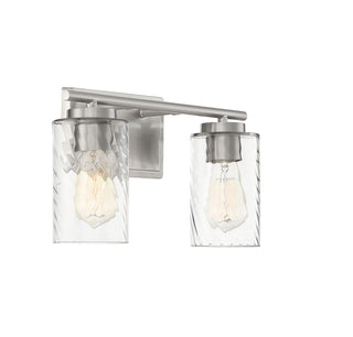 Mbath Two Light Bathroom Vanity in Brushed Nickel