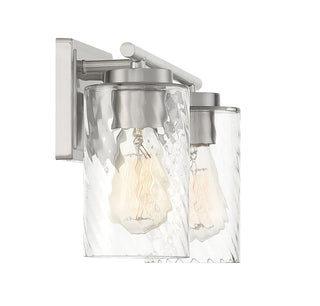 Mbath Two Light Bathroom Vanity in Brushed Nickel