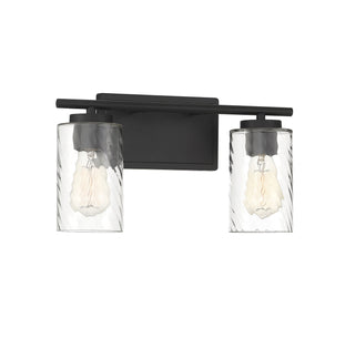 Mbath Two Light Bathroom Vanity in Matte Black