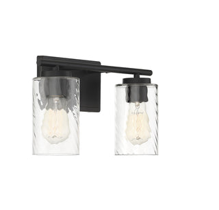 Mbath Two Light Bathroom Vanity in Matte Black