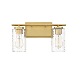 Mbath Two Light Bathroom Vanity in Natural Brass