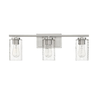 Mbath Three Light Bathroom Vanity in Brushed Nickel