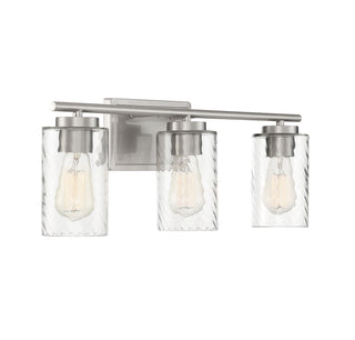 Mbath Three Light Bathroom Vanity in Brushed Nickel