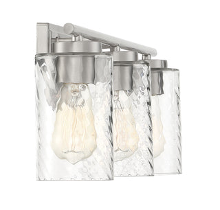 Mbath Three Light Bathroom Vanity in Brushed Nickel