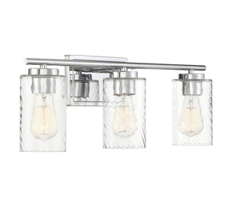 Mbath Three Light Bathroom Vanity in Chrome