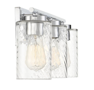 Mbath Three Light Bathroom Vanity in Chrome