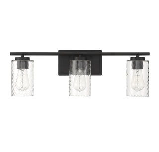 Mbath Three Light Bathroom Vanity in Matte Black